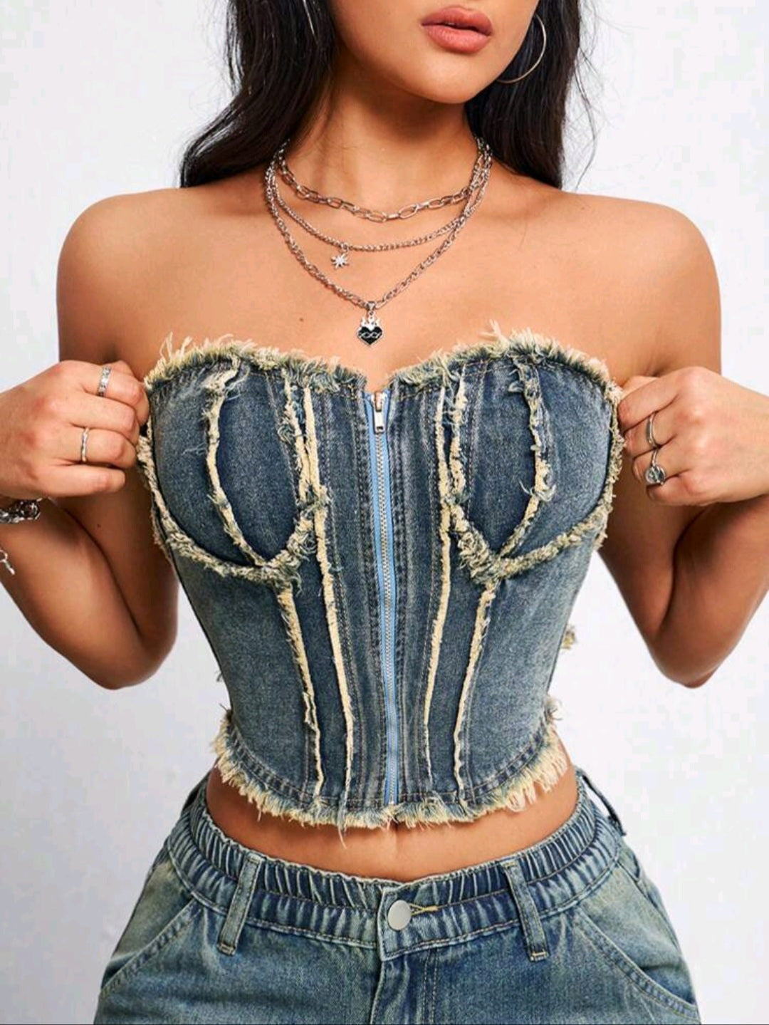 Denim Halter Top