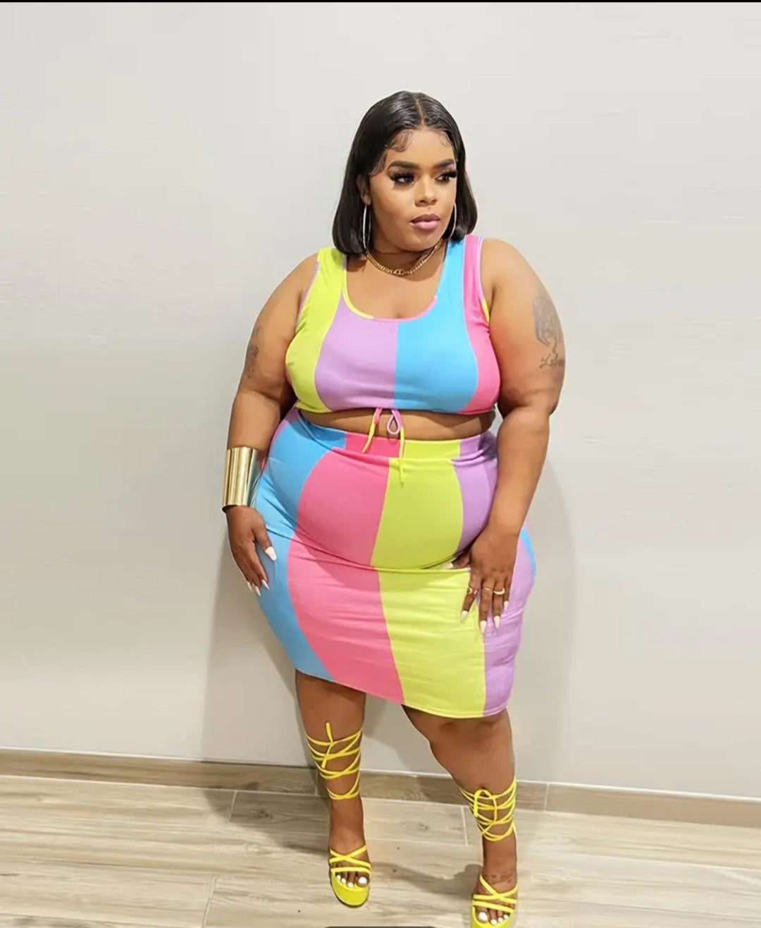 Two Piece Short Set Plus