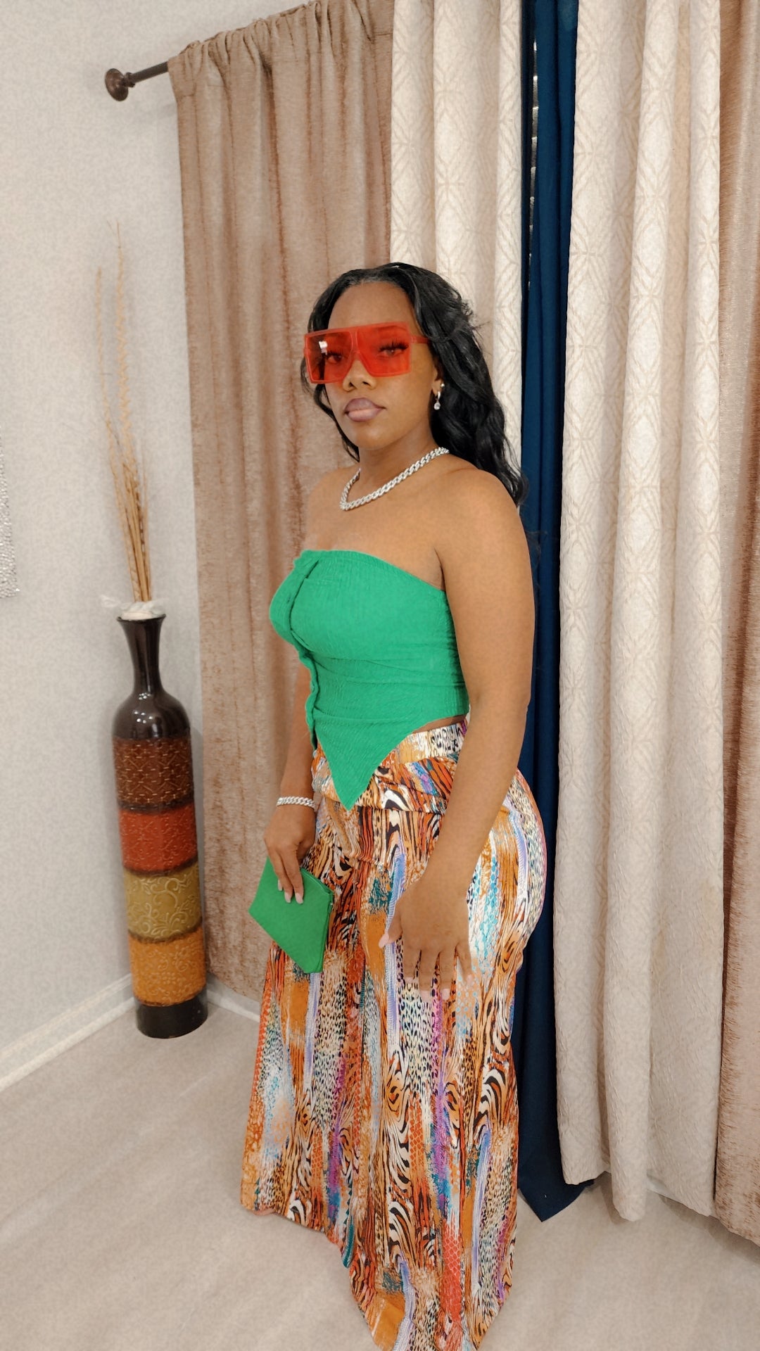 Safari Print Stretch Pants