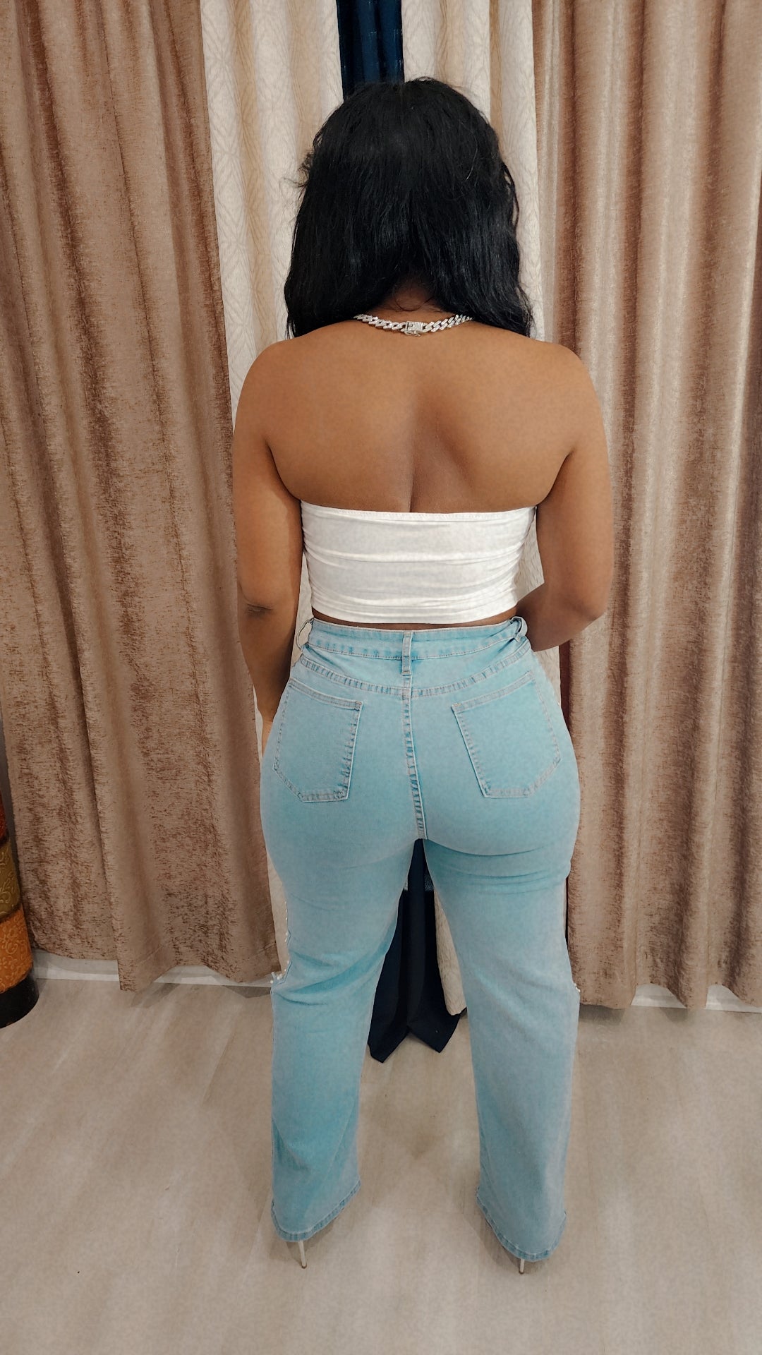Famous Beaded Pearl Jeans