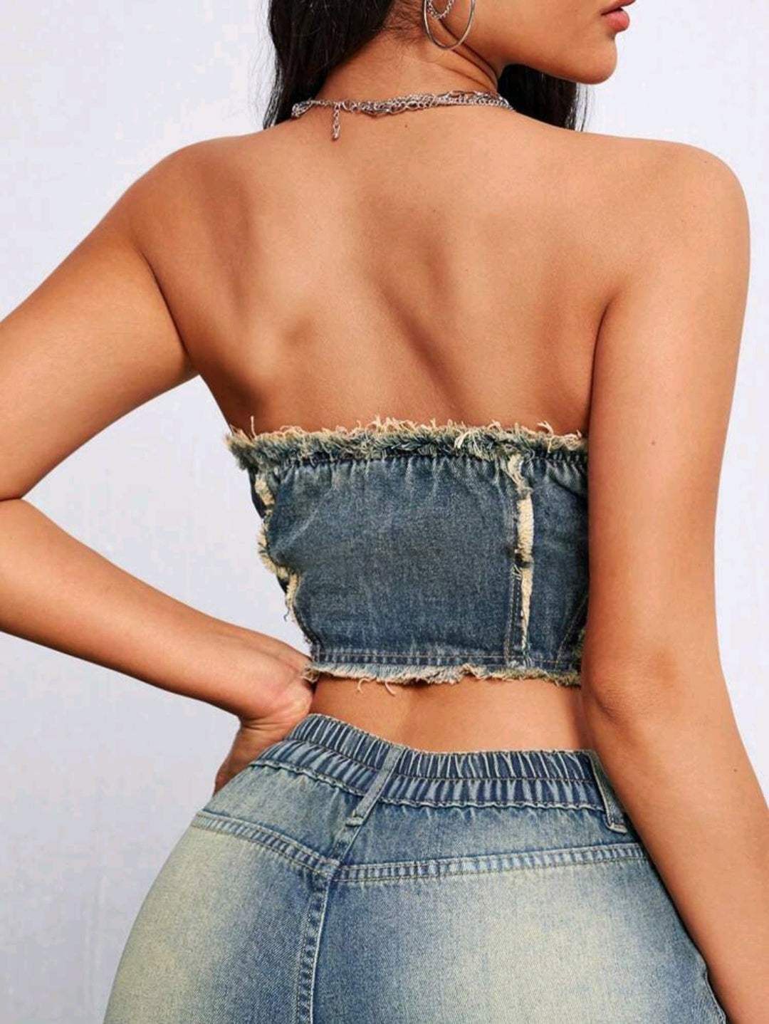 Denim Halter Top
