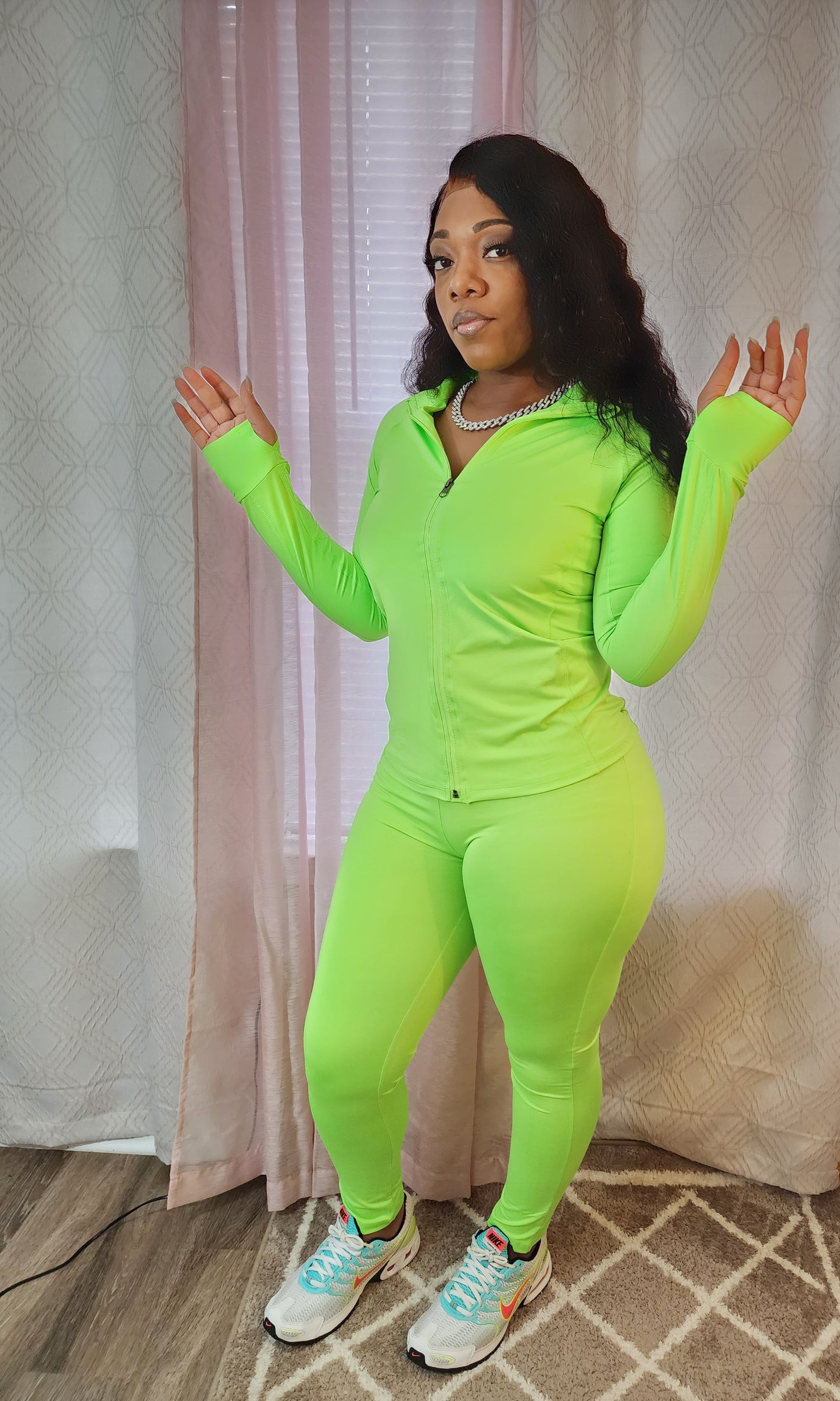 Neon Green 2 Piece Jogger Set